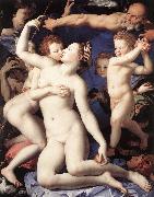 BRONZINO, Agnolo, Venus, Cupide and the Time (Allegory of Lust) fg